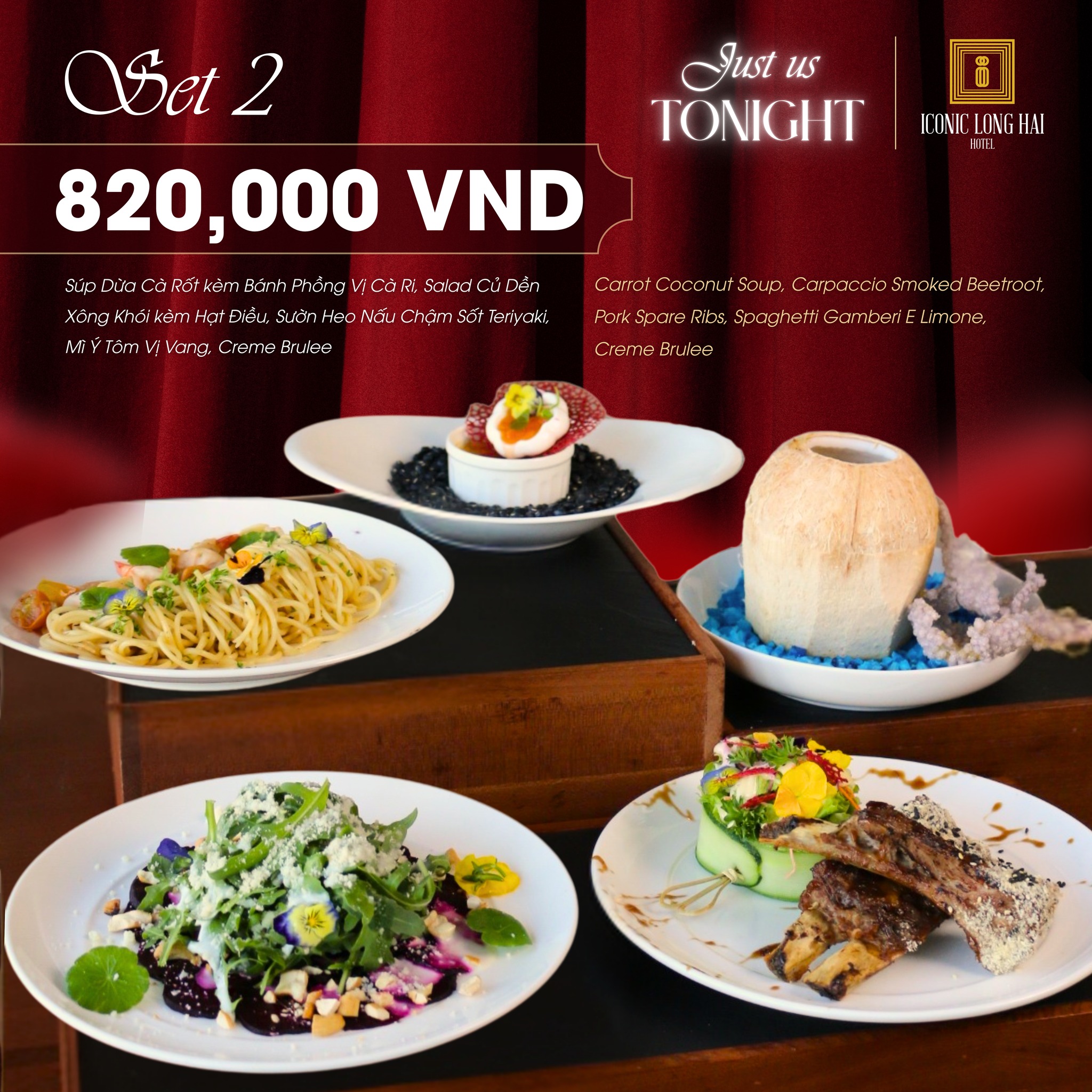 set menu valentine long hai